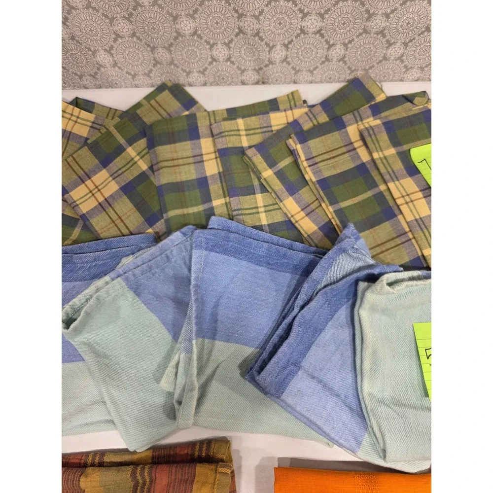 Table Linens Bundle: Orange Linen Tablecloth‎ Napkins Mixed Sets